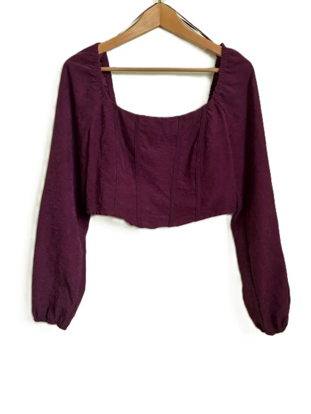 Kirious LA Corset Style Crop Top – Burgundy Wine – Juniors XL - Picture 1 of 7
